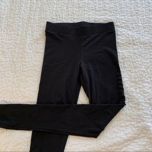 NWT Socialite Side Slit Mesh Black Leggings, S